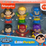 Fisher-Price Little People Toddler Toys DC Super Friends Crime-Fighting Figure Pack Set of 6 Characters for Pretend Play Ages 18+ Months (Amazon Exclusive)