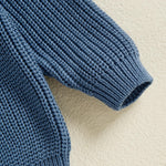 fhutpw Baby Boy Girl Pullover Sweater 3 6 12 18 Months Knit Clothes Unisex Toddler 2T 3T 4T Fall Winter Warm Long Sleeve Tops (A Blue, 2-3 Years)