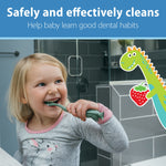 Dr. Brown's ToothScrubber Toddler Toothbrush Set, Monster with Strawberry Flavor Toothpaste