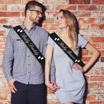 Baby Mama & Baby Daddy Sash Set - Funny Baby Shower Sashes for Mom & Dad To Be Baby Shower Party Decorations Gifts Supplies Baby Gender Reveal Ideas Favors Mommy to Be Sash for Baby Shower Boy Girl