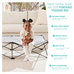 Regalo Extra Long My Cot Portable Toddler Bed - Gray 54x28x12 Inch