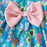 Baby Girl Clothes 12 18 Months Blue Baby Dresses Girl Summer Short Sleeve Sundress Cute Infant Floral Beach Dressess Boho 1 Year Old Girl Outfit