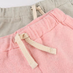 HonestBaby Multipack Shorts 100% Organic Cotton for Infant Baby and Toddler, Boys, Girls, Unisex, Pink/Tan, NB