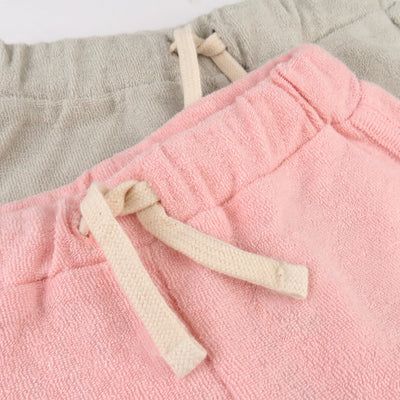 HonestBaby Multipack Shorts 100% Organic Cotton for Infant Baby and Toddler, Boys, Girls, Unisex, Pink/Tan, NB