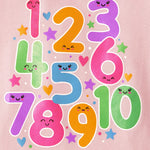 The Children's Place,And Toddler Girls Short Sleeve Graphic T-shirt 3-pack,Baby-Girls,Alaphabet/Numbers/Over the Rainbow,3T
