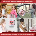 M2 BASICS Professional 350 Piece First Aid Kit | Hard Case, Dual Layer, Wall Mountable | First Aid Kit for Business, Home, Car | Emergency Kit, Emergency Medical Kit