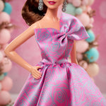 Barbie Signature Birthday Wishes Doll, Collectible Fashion Doll in Satiny, Pink Dress with Wavy Brown Hair