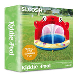 Sloosh Baby Pool Toddler Sprinkler, Crab Splash Pool with Canopy, Baby Wading Pool Inflatable Sprinkler for Learning, Children’s Water Pool Toys, Inflatable Kiddie Pool for Outdoor Summer Water
