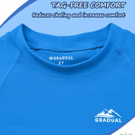 Toddler Boys Swim Shirt Long Sleeve Rash Guard UPF 50+ Sun Protection Shirts for Baby Kids Quick Dry(Blue,18-24M)