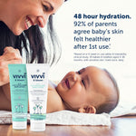 VIVVI & BLOOM 2-in-1 Baby Lotion, Face and Body, for Delicate & Sensitive Baby Skin, Hypoallergenic Lotion, Fragrance Free, 8.5 oz (Pack of 1)