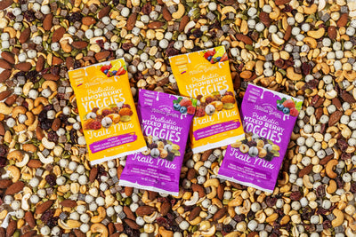 Nature's Garden Probiotic Yoggies Multi Pack, 18 Pack (Lemonberry Yoggies 9x1 oz +Mixed Berry Yoggies 9x1 oz), Trail Mixes, Lemonberry and Mixed Berry Yogurt Covered Snack, High Fiber, Delicious Real Fruit Pieces, No Artificial Ingredients, Snacks Variety