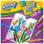 Crayola Clicks Retractable Markers Bold (10ct), Teacher Classroom School Supplies, Spring Crafts, No Dry Washable Markers for Kids