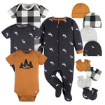 Gerber Baby Boys and Girls 12 Piece Layette Gift Set, Brown Deer, 0-3 Months