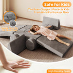 GITAWUSA 18Pcs Play Couch for Kids,Modular Kids Play Couch for Playroom Bedroom Living Room，Multifunctional Convertible Sofa for Boys & Girls