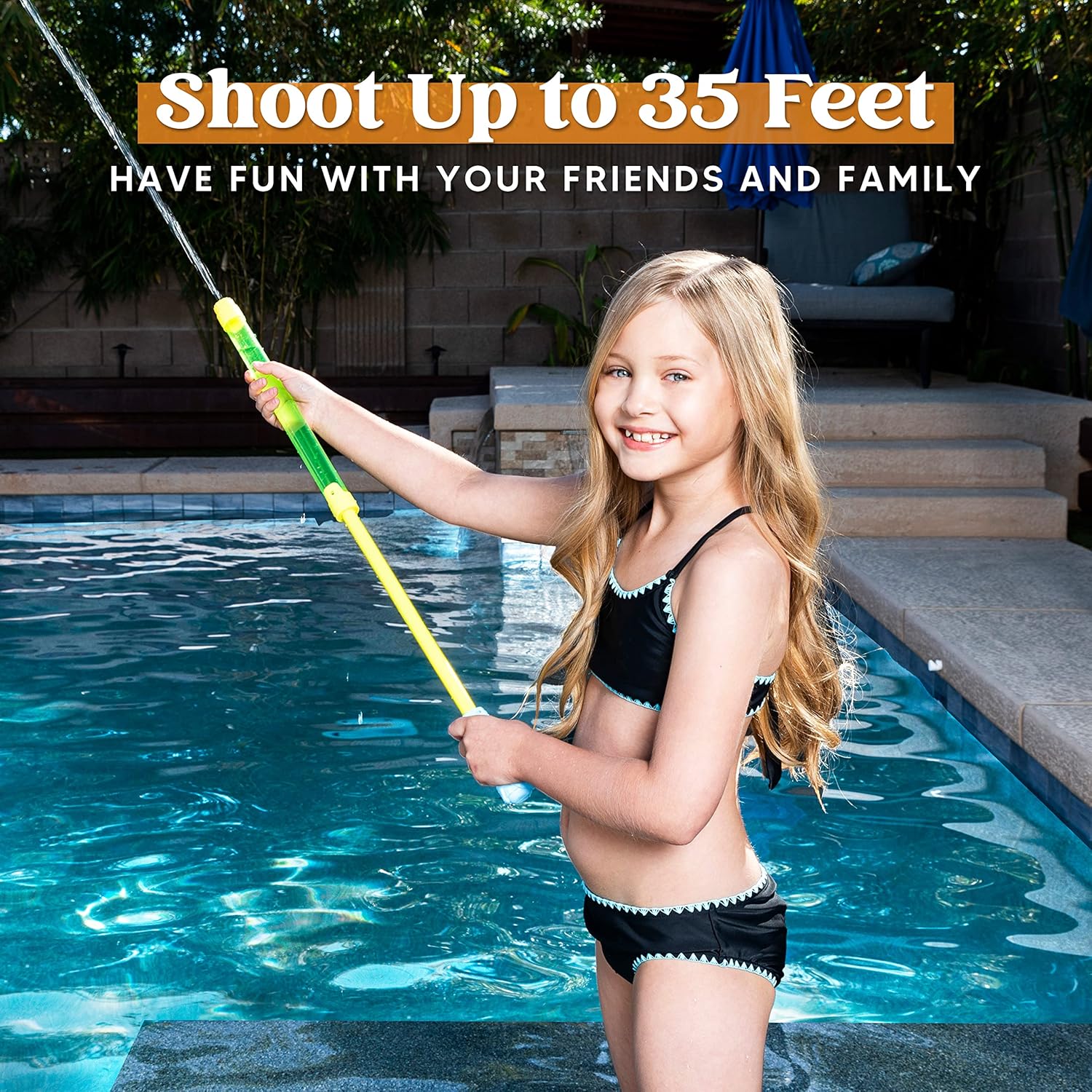 JOYIN 18 Pack 16.5'' Water Gun,Super Soaker Blaster Squirt Guns, Bulk Summer Outdoor Swimming Pool, Backyard, Beach Water Game Fighting Play Pool Toys