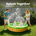 3 Pack 45" X 10" Inflatable Kiddie Pools, Watermelon & Pineapple & Cupcake Swimming Pool for Kids Seasonal Merriment, Indoor&Outdoor Water Pool Baby Swimming Pool Pit Ball Pool