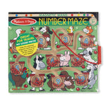 Melissa & Doug Magnetic Wand Number Maze - Wooden Puzzle Activity Learning Toys, Travel Activities for Kids, Magnetic Maze for Toddlers and Kids Ages 3+