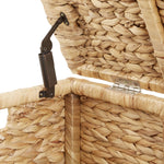 Casafield 30" Storage Chest with Lid, Handles, and Safety Hinge - Natural, Water Hyacinth Wicker Storage Trunk for Entry Way, Living Room, Bedroom