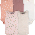 Gerber Baby Girls Multi-Pack Sleeveless Onesies Bodysuit