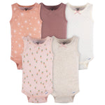 Gerber Baby Girls Multi-Pack Sleeveless Onesies Bodysuit Flowers 3-6 Months