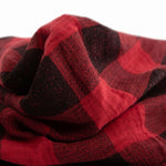 Little Unicorn Premium Cotton Swaddle Baby Blanket | Breathable Fabric | for swaddling, Play, Nursing & More (Red Plaid)