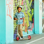 Razor A5 Lux Kick Scooter for Kids Ages 8+ - 8" Urethane Wheels, Anodized Finish Featuring Bold Colors and Graphics, for Riders up to 220 lbs