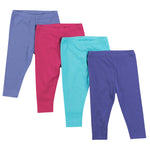 Hanes Baby Leggings, Ultimate Flexy Knit Pants Boys & Girls, 3-Pack, Pink Turq Purple Set, 0-6 Months