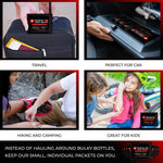 Portable Travel Size First Aid Kit - 10 Pack | Perfect for Home, Office, Car, School, Business, Travel, Hiking, Hunting, and Outdoors | Individually Wrapped First Aid Products (Black)