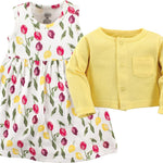 Luvable Friends baby-girls Dress and Cardigan