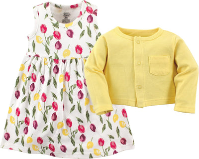 Luvable Friends baby-girls Dress and Cardigan