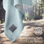 Ring Sling Baby Carrier - USA Lab Tested, 100% Natural Cotton Muslin, Breathable & Ergonomic Ring Sling Grey Turquoise