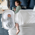 HALO BassiNest Swivel Sleeper 3.0 – Over-Bed Baby Bassinet with 360 Rotation, Adjustable Height, Breathable Mesh, Safe Close Sleeping, Lowering Wall for Easy Access, Feeding & C-Section Recovery