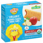 Earth's Best Organic Sunny Days Snack Bars packaging with Sesame Street character and apple illustration
