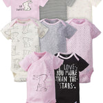 Gerber baby-girls 8-pack Short Sleeve Onesies Bodysuits