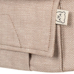 Baby Tula Linen Panel Free-to-Grow Baby Carrier - Adjustable, Comfortable, Newborn to Toddler Carrier - Ergonomic Fit for 7lbs to 45lbs - Plant-Based Fabric - Back & Front Carry Options - Sand (Tan)