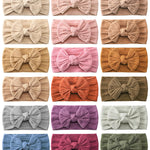 jollybows 18pcs Baby Nylon Headbands Hair Bow Elastics Hairbands Hair Accessories for Baby Girls Newborn Infant Toddlers Kid