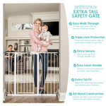 Regalo Safety 36" Extra Tall and 49" Wide Baby Gate for Doorways & Bottom of Stairs, Pressure Mounted Walk Through Baby Gate for Toddlers & Pets, Tested & Safe, American Designed, American Owned