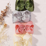 doboi Baby Girl Headband - 12pcs Nylon Hair Accessories with Big Ribbon Bows, Soft Lightweight Headbands for Baby Girls Infant Newborn Toddler