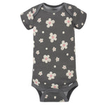 Gerber baby girls 4-pack Short Sleeve Onesies Bodysuits Shirt, Leopard Pink, 6-9 Months US