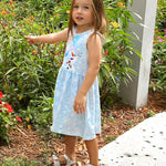 Disney Frozen Toddler Girl Dress Elsa Olaf Character Print Casual Sundress Sleeveless Summer Outfit School Holiday Clothes Blue 2T