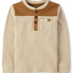 Gymboree,and Toddler Long Sleeve Henley Shirt,H/T Straw,2T