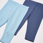 Hanes Baby Leggings, Ultimate Flexy Knit Pants Boys & Girls, 3-Pack, Violet/Green/Aqua/Light Blue, 12-18 Months