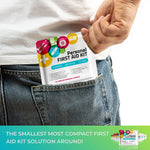 First Aid Emergency Medical Kit Mini and Travel Size - | Great for Kids, Schools, Business, Hiking, Camping | Wound Care Products (Abstract) (1)