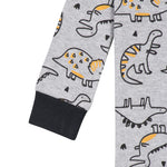 Gerber Baby Boys' 2-Pack Footed Pajamas, Grey Dinos Grey, 0-3 Months