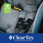 Chicco MyFit ClearTex 2-in1 Harness Booster Car Seat, 5-Point Harness Car Seat and High Back Booster, for Children 26.5-100 lbs, Obsidian/Black