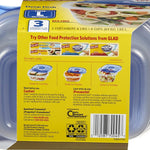 Glad Food Storage Containers, Deep Dish, 64 Ounce, 3 Count