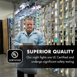 Lights By Night Mini Square LED Night Light, Plug-in, Dusk to Dawn Sensor, Compact, Ambient Lighting, for Kids or Adults, Bedroom, Bathroom, Nursery, Hallway, 2 Pack, 82487