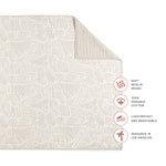 Babyletto 100% Organic Cotton Quilt, GOTS-Certified, 3-Layers of Ultra-Soft and Breathable Muslin - Oat Stripe