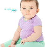 Simple Joys by Carter's Baby Girls' 4-Pack Pant, Mint Green/Pink/Grey, 24 Months