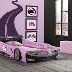 Delta Children Sport Race Car Twin Bed, Pink